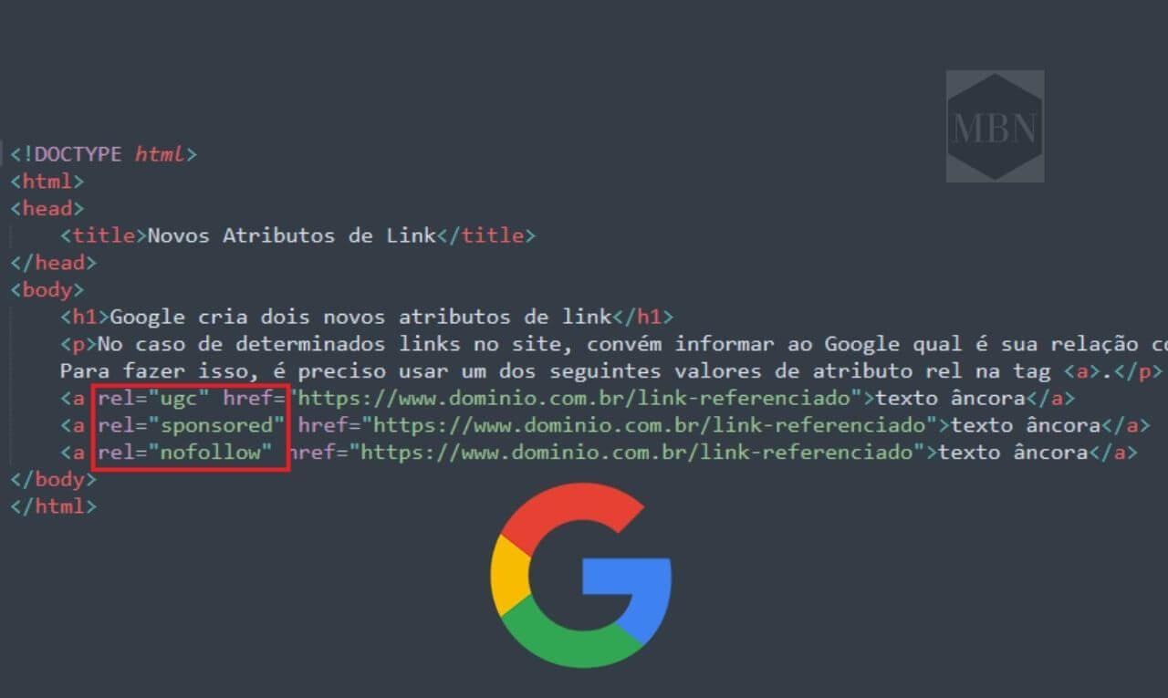 Google cria dois novos atributos de links para referenciar links externos